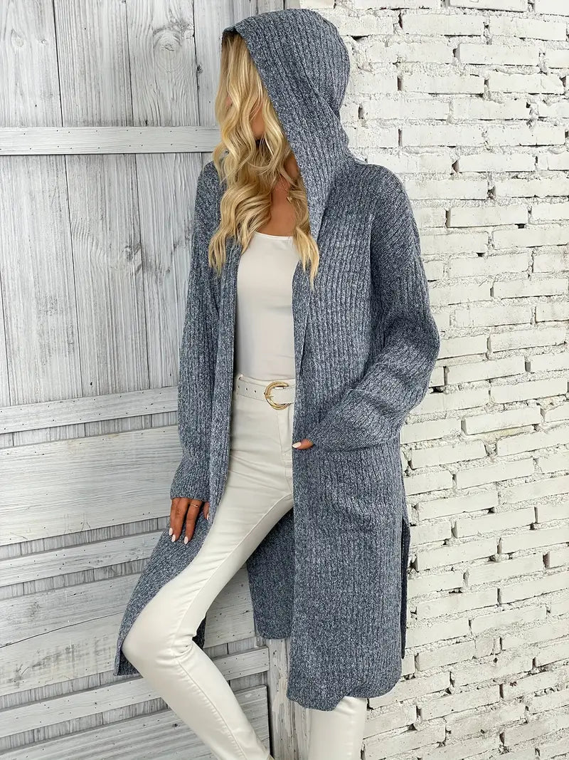 Long Women's Knit Cardigan for Autumn & Winter – Elara