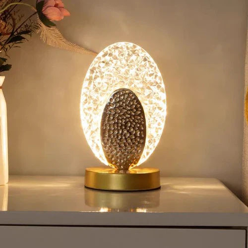 Lámpara de mesa moderna y lujosa con diseño de pavo real – PeacockLuxe