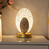 Lámpara de mesa moderna y lujosa con diseño de pavo real – PeacockLuxe