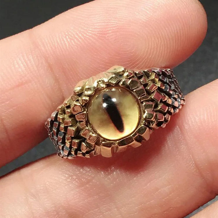 Adjustable Snake Ring with Demon Eye – Damon