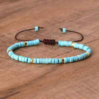 Geflochtenes Armband mit 2,4 mm Naturstein-Rollern – Seraphina