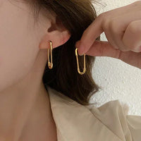 Golden/Silver Paperclip Earrings – Viola