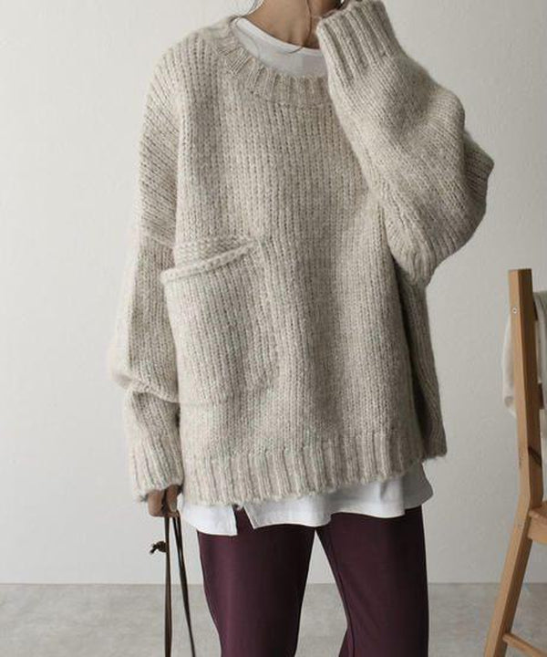 Oversize knitted sweater - AutumnComfort