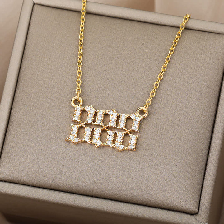 Zirconia Angel Numbers Necklace – Seraphina