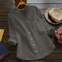 Women's Linen Shirt with Long Sleeves – Isla