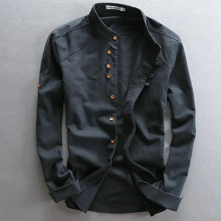 Camisa casual elegante para hombre con botonadura – Benno