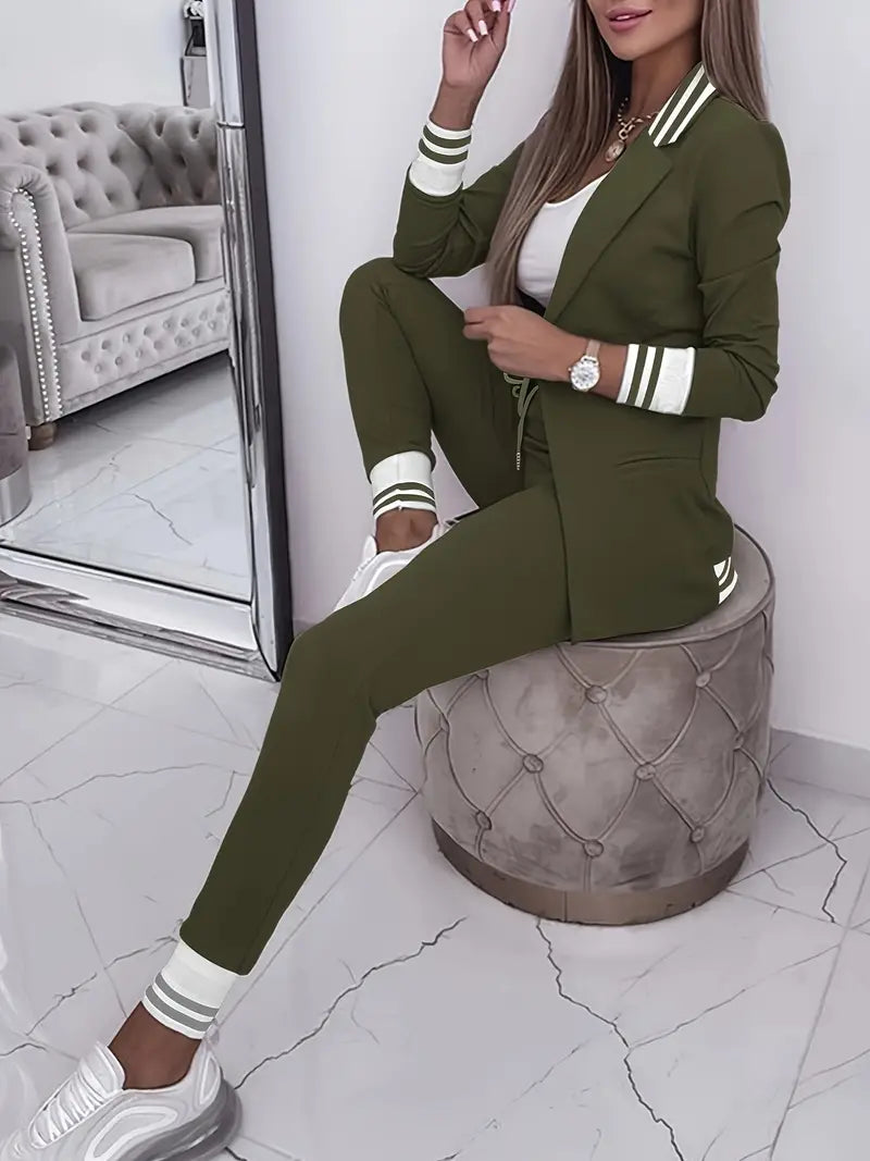 Casual Streetwear Striped Set - Sophie