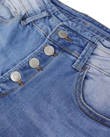 Trendy Denim Pants with High Waist - Mila