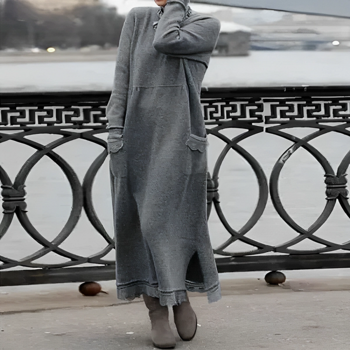 Casual Long Winter Dress - Noelle