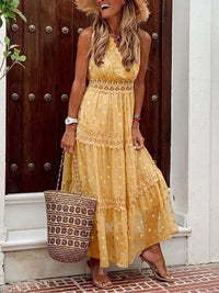 Airy Boho Summer Dress in Ibiza Style with V-Neck – Niva