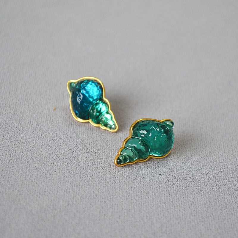 Sea Blue Shell Earrings – Marina