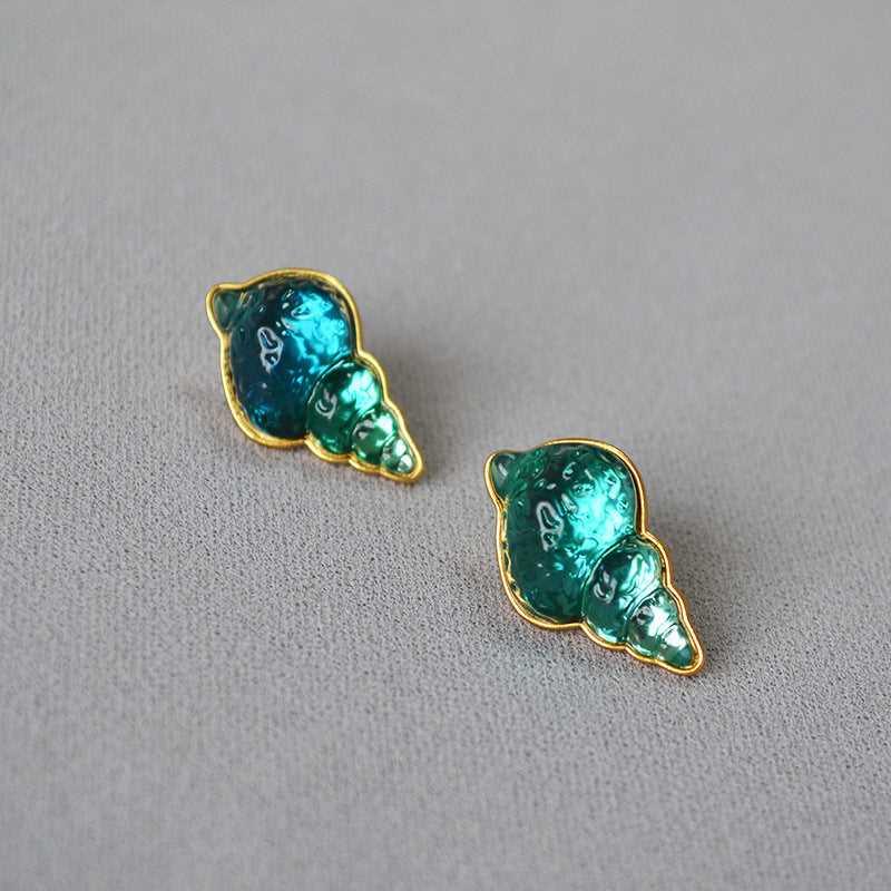 Sea Blue Shell Earrings – Marina