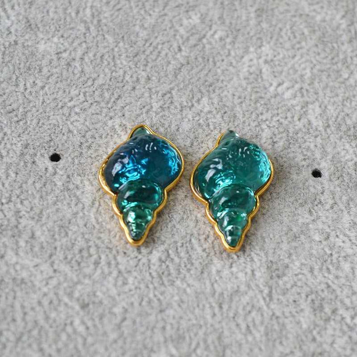 Sea Blue Shell Earrings – Marina