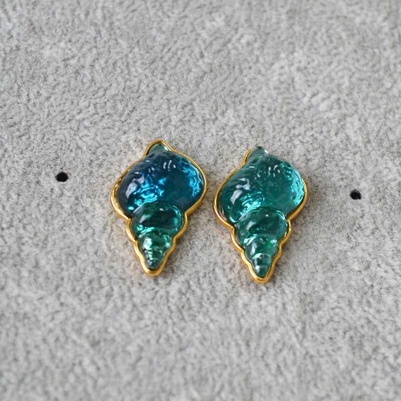 Sea Blue Shell Earrings – Marina