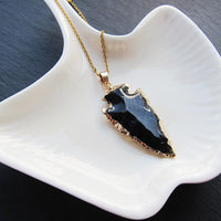 Natural Crystal Carnelian Arrowhead Necklace – Aeliana