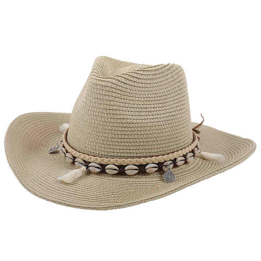 Light summer hat with shells and tassels – Jasmine
