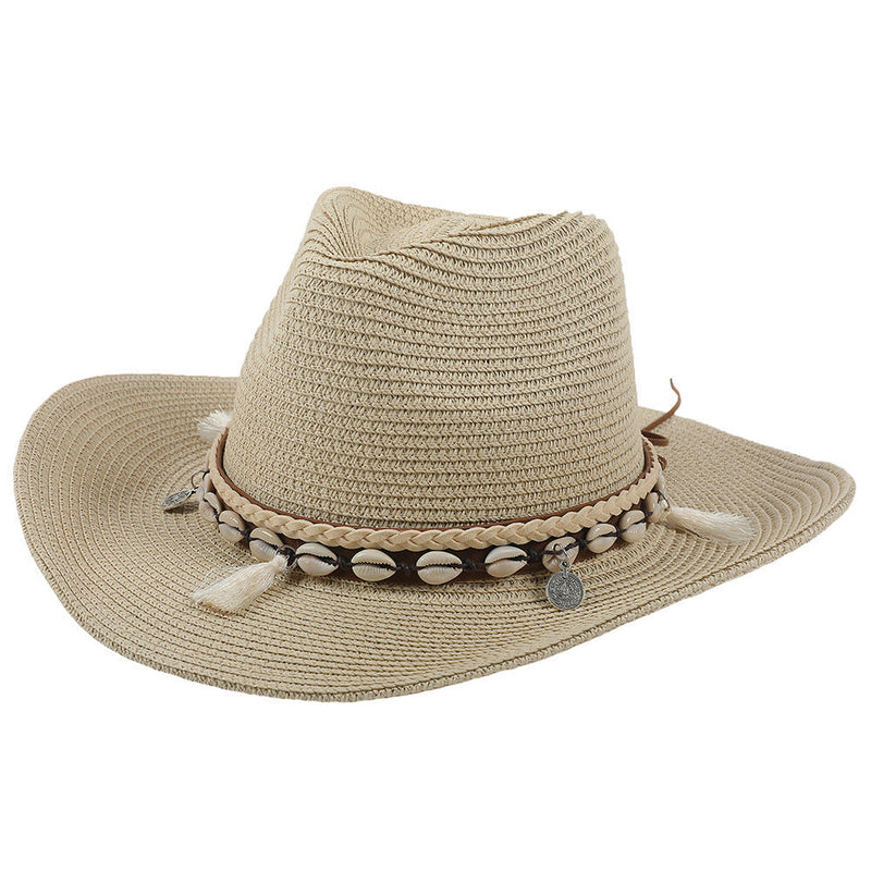 Light summer hat with shells and tassels – Jasmine