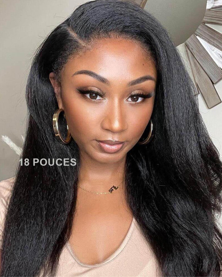 Black HD Lace Wig with Curly Edge – Imani
