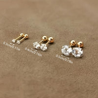 Stylish Cubic Zirconia Stud Earrings made of Titanium Steel - Lumen