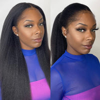 Black HD Lace Wig with Curly Edge – Imani