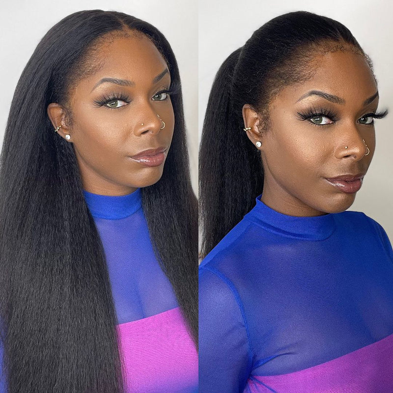 Black HD Lace Wig with Curly Edge – Imani