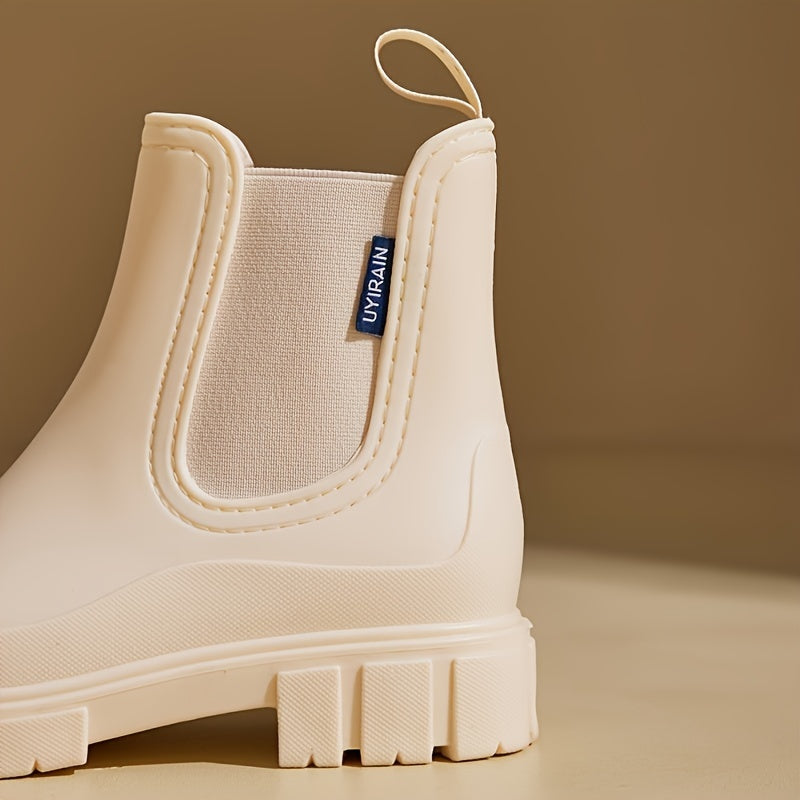 Botas de lluvia para mujer, media caña, impermeables con suela antideslizante – Selora