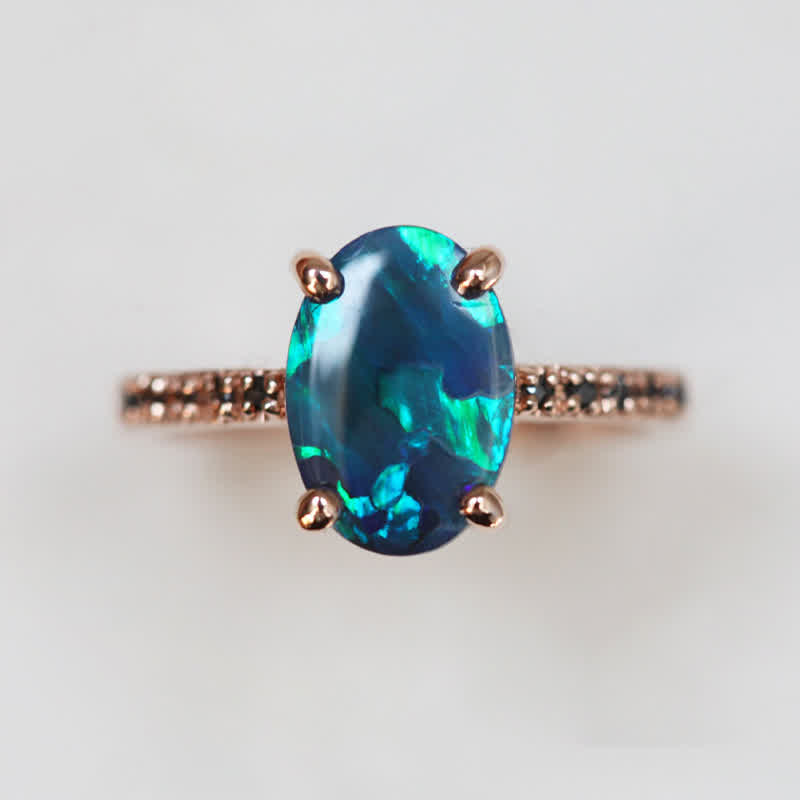 Sapphire and Opal Ring Set (3-piece) – Isabella