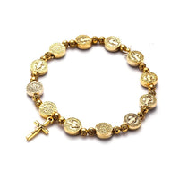 Gold and Silver Colored Christian Cross Bracelet – Solana