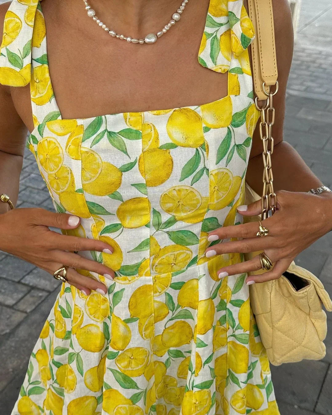 Sommerkleid mit Zitronenprint – Lianne