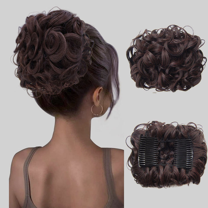 Curly Bun Hair Extension – FluffyFix