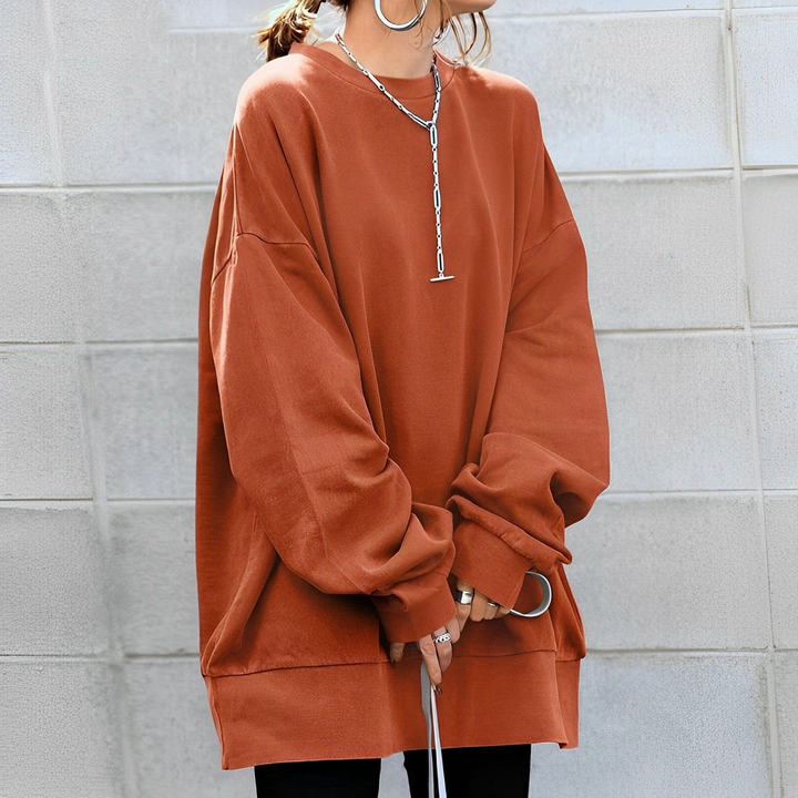 Women's Oversize Sweater with Textured Design – Anneliesae