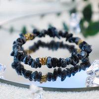 Stilvol armbånd af natursten og krystalperler - Celine