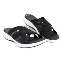 Airy women's slip-ons with shock-absorbing footbed – Lina