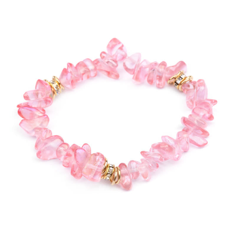 Stilvol armbånd af natursten og krystalperler - Celine