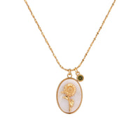 Birthstone and Birth Flower Necklace – Aurora