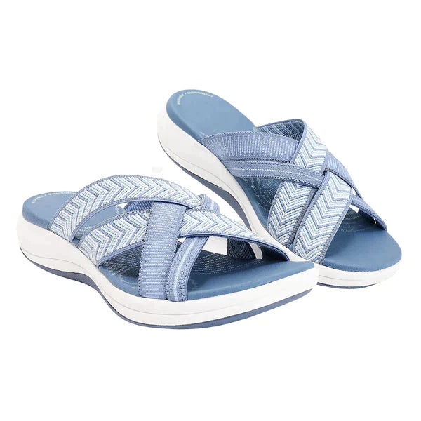 Airy women's slip-ons with shock-absorbing footbed – Lina