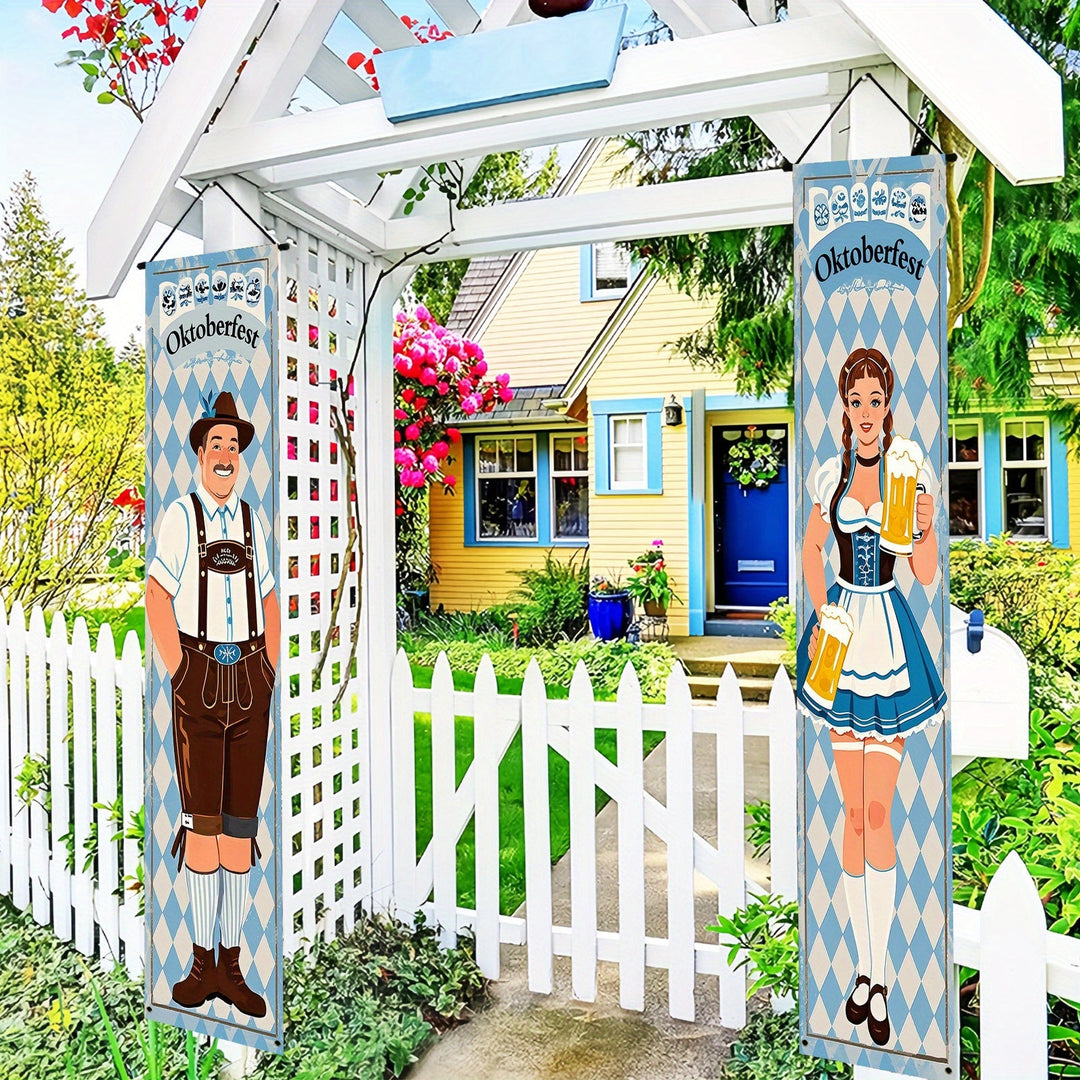 Oktoberfest Banner Sæt Polyester – WiesnWillkommen Oktoberfest 2025