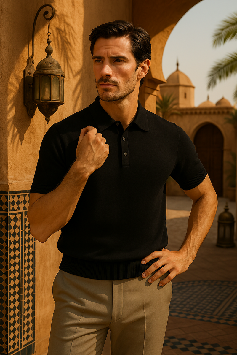 Stylish Men's Polo Shirt made of Cashmere-Merino Wool – Taren