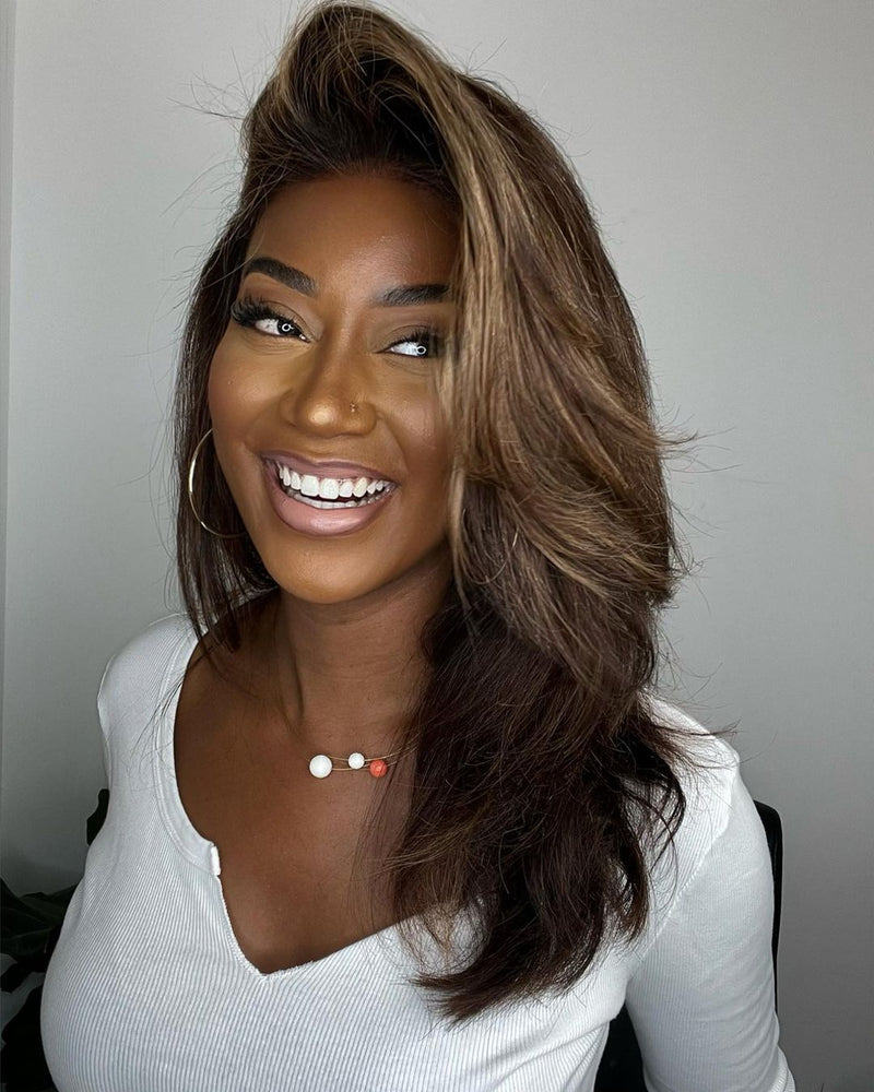 Lace Front Perücke mit Highlights – Selena