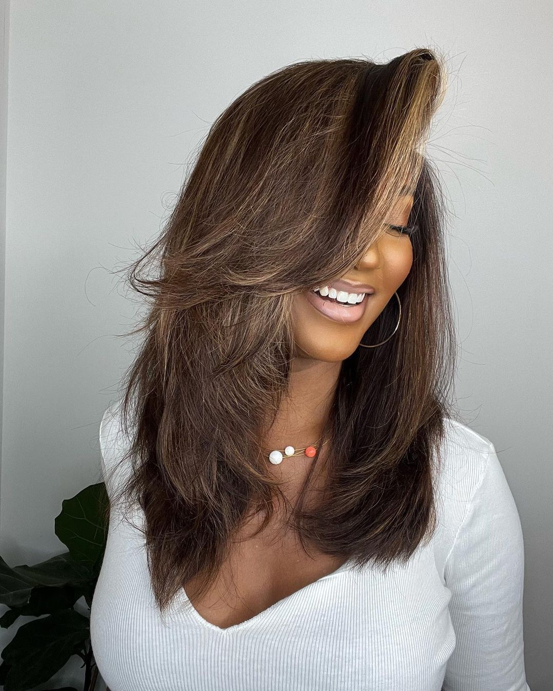 Lace Front Perücke mit Highlights – Selena