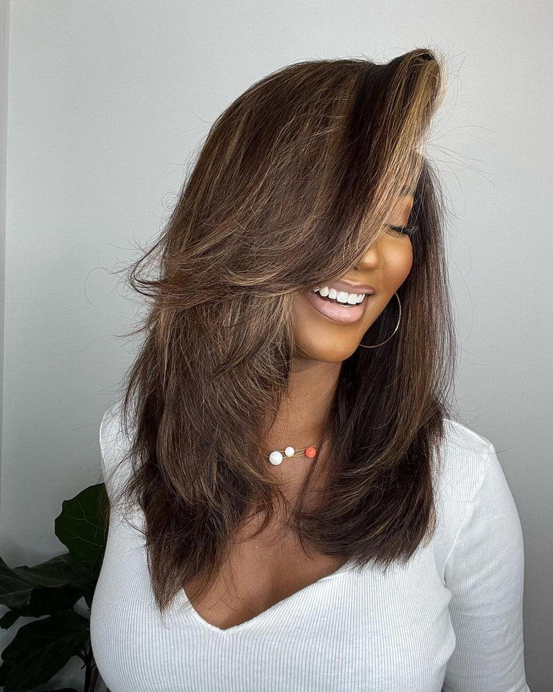 Lace Front Perücke mit Highlights – Selena