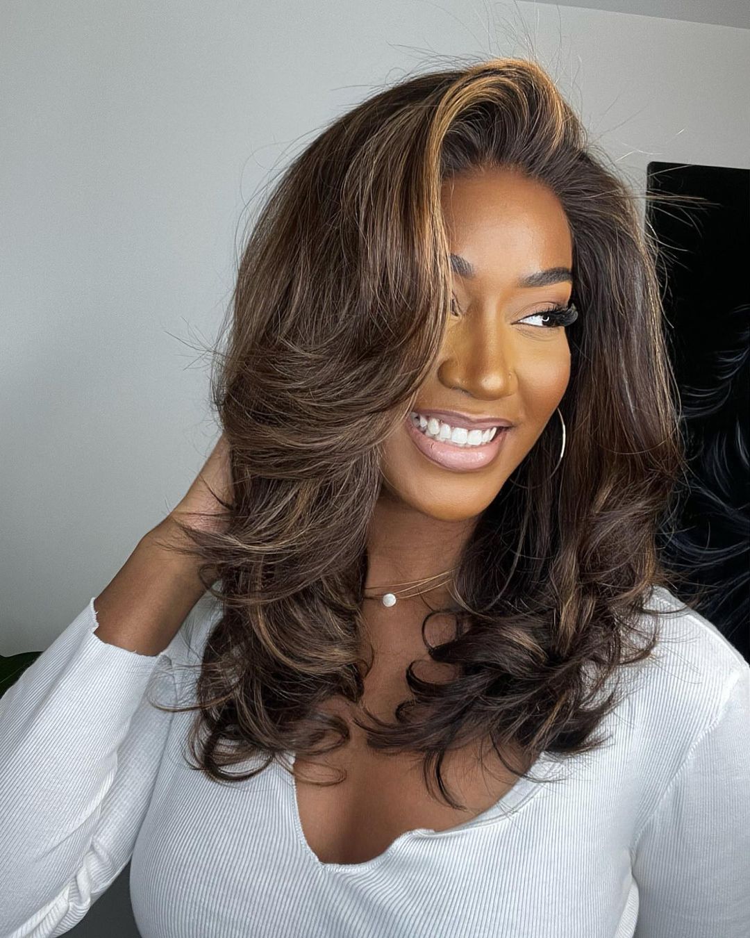 Lace Front Perücke mit Highlights – Selena