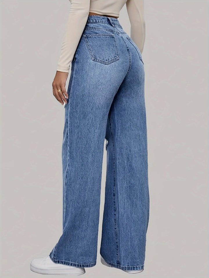Jeans de mujer con estampado de corazón y grafiti - Lotte