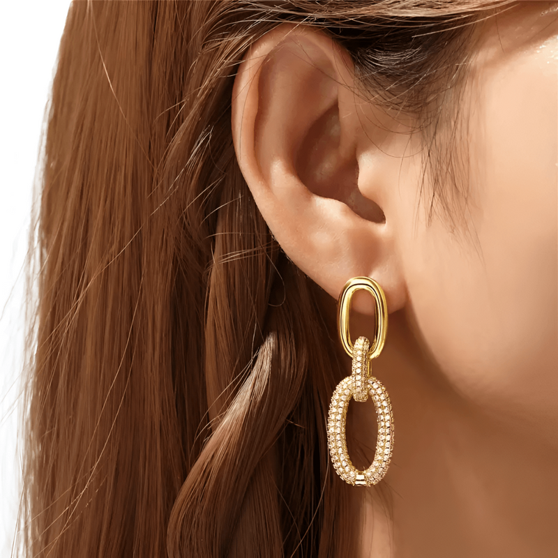 Luxe Sparkling Earrings - Aurora