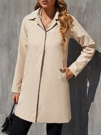 Long women's trench coat with waist belt – Amara