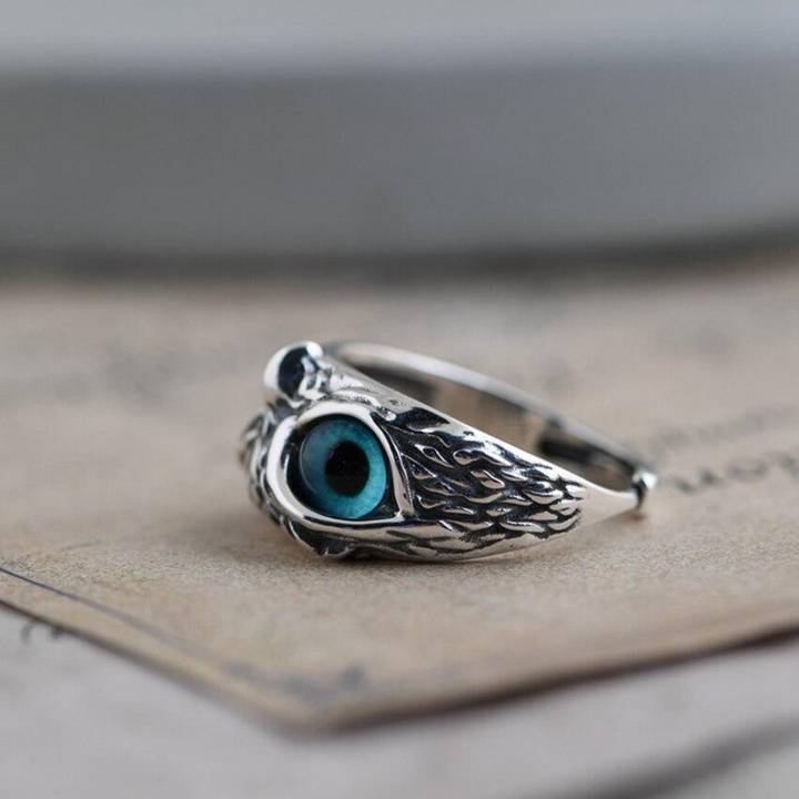 Silver Opal Owl Charm Ring – Ophelia