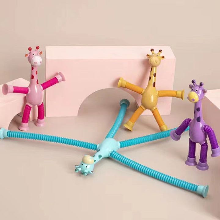 Flexible giraffe toy with suction cup - StretchyGiraffe