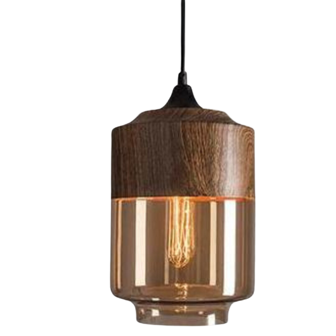 Stilfuld skandinavisk loftslampe i træ - NordLuna