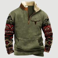 Vintage fleece vinterpullover med lynlås til herrer - Felix