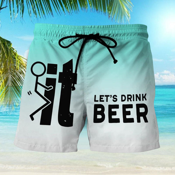 Hawaii Herren Badeshorts mit elastischem Bund – Fabio